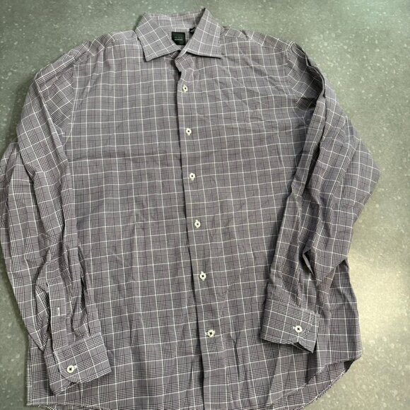 BLACK by Saks Fifth Avenue Men’s Plaid Button-Up Shirt - Size Large - Picture 3 of 8